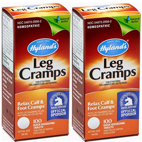 2 Pack Hyland S Leg Cramps Relax Calf Foot Cramps 100 Tablets Each