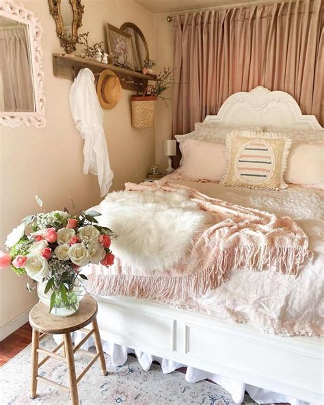 Elegant Bedroom With Pale Pink Curtains - Soul & Lane