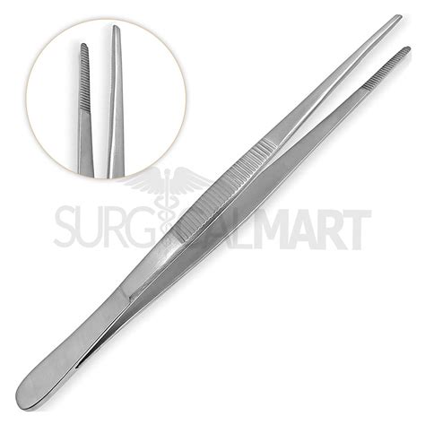 Thumb Dressing Forceps 6 Tweezer Silver Serrated Surgical Mart