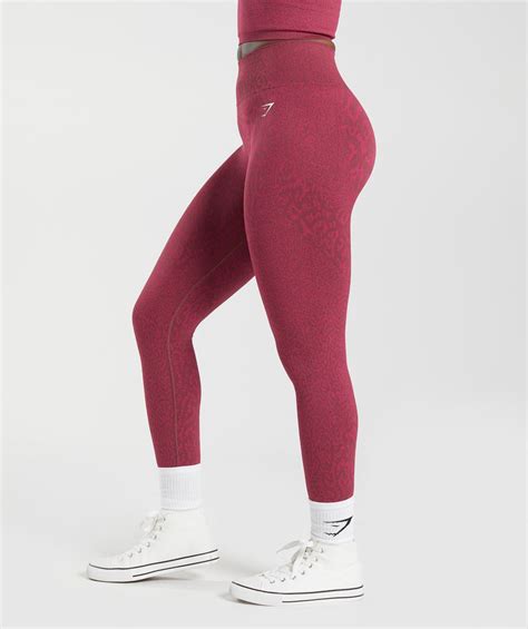 Gymshark Adapt Animal Seamless Leggings Reef Cherry Brown Gymshark