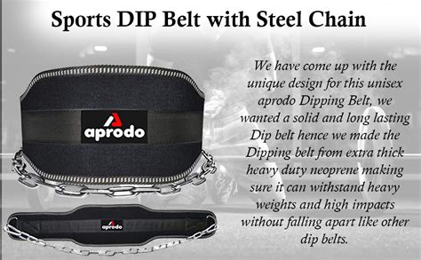 Buy Aprodo Sports Dip Belt With Steel Chain Inches Weighted Chain