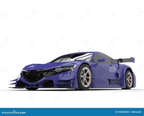 Modern Super Sports Car Concept Eminence Purple Paintjob Stock