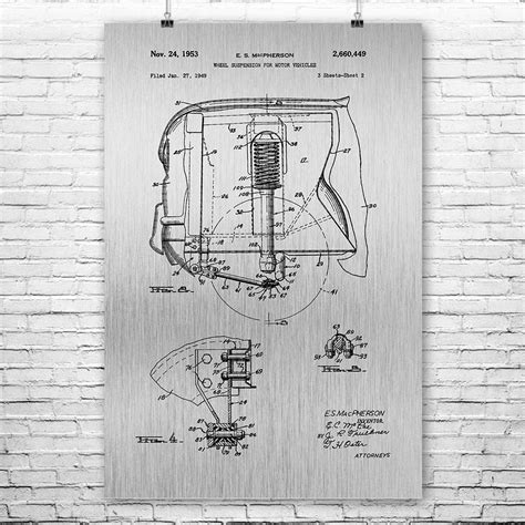MacPherson Strut Spring Poster Print Mechanic Gift Repair | Etsy