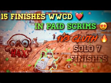 Paid Scrims Finishes Wwcd V Cluthsolo Finishes