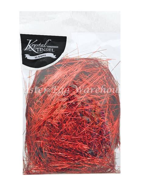 Metallic Red Tinsel 30g - Easter Egg Warehouse