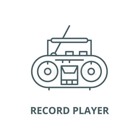 Record Player Vector Line Icon, Linear Concept, Outline Sign, Symbol ...