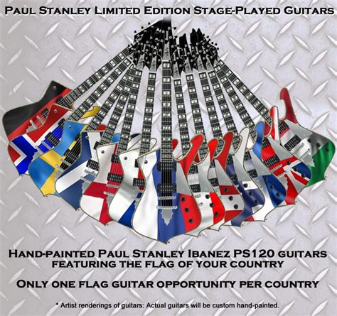 Paul Stanley Ibanez Flag Guitars Paul Stanley