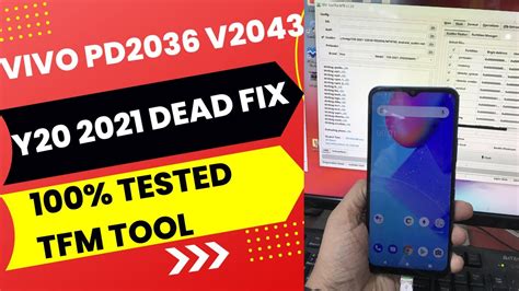 Vivo Y20 V2043 PD2036F Dead Boot Repair With Usb Y20 2021 PD2036F