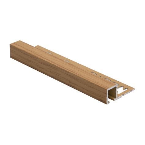 Genesis Oak Effect Aluminium Square Edge Tile Trim Tdp M Buy