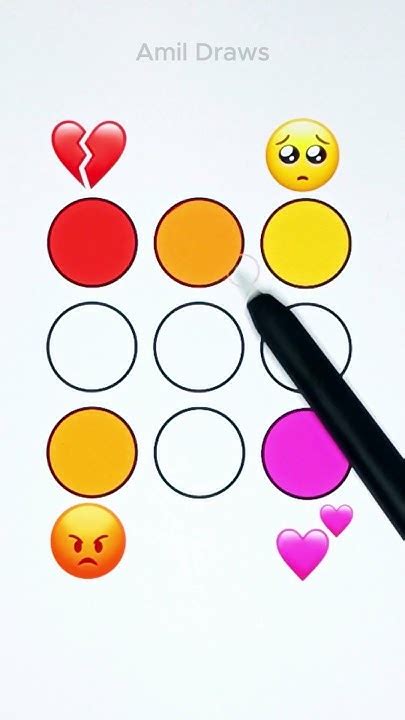 Color Mixing Cool Tiktok emoji Art🥶 #relaxingart #shorts #coloring # ...