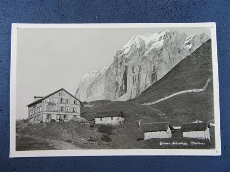 AK BEO GROSSE SCHEIDEGG WELLHORN HOTEL 1937 WAR GENADELT Kaufen Auf