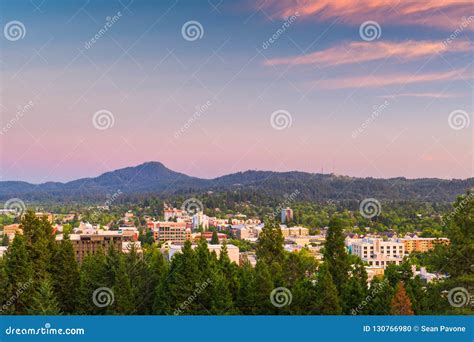 Eugene Oregon On Map Stock Photo 87763158