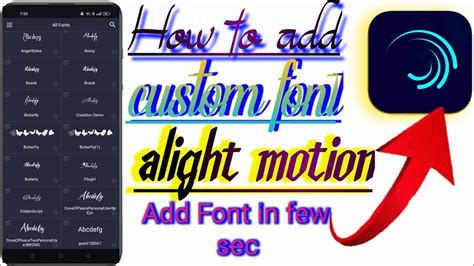 How To Import Custom Fonts In Alight Motion Alight Motion Me Custom