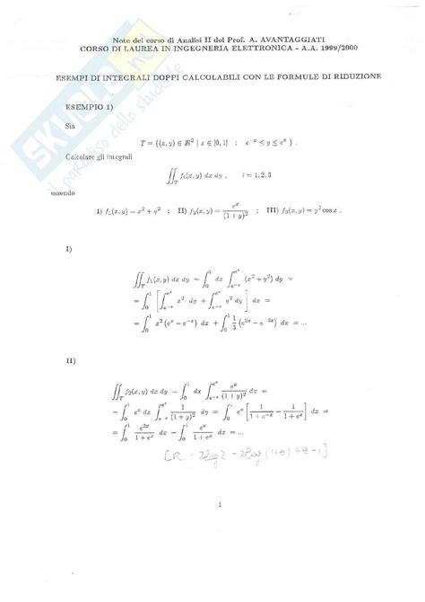 Esercizi Svolti Del Testo Esercitazioni Di Analisi Matematica Ii