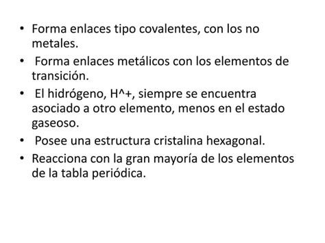 Propiedades Fisicas Y Quimicas Del Hidrogeno Ppt