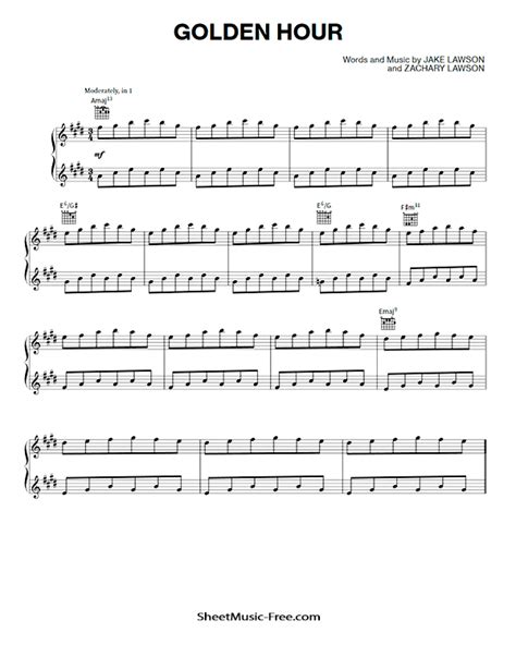 Golden Hour Sheet Music Jvke ♪ Sheetmusic Freecom