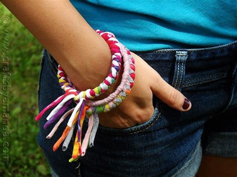 Make Bracelets From Recycled T Shirts Crafts By Amanda