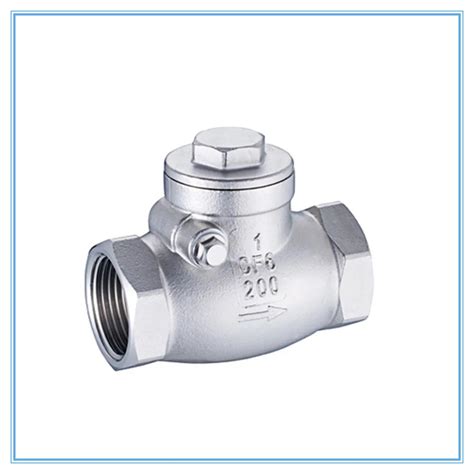 Stainless Steel Wire Mouth Horizontal Non Return Valve 304 Stainless Steel Female Thread Swing