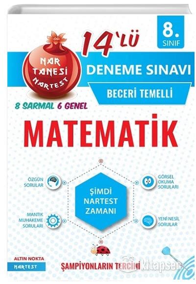 8 Sınıf Matematik Nar Tanesi 14 lü Deneme Sınavı Nartest Yayınları