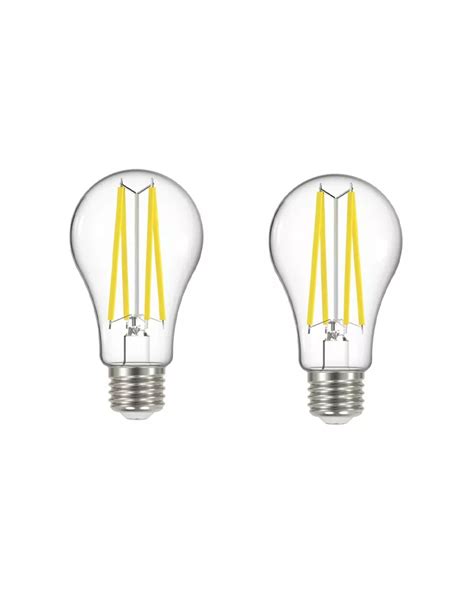 Ecosmart 100w Equivalent Soft White 2700k A19 Clear Filament Led Light Bulb 2 Pack The