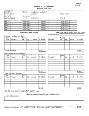 Fillable Online K State Forms Human Capital Services Kansas State