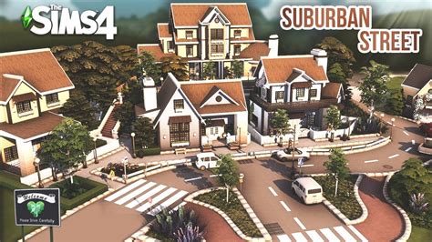 Sims 4 NEIGHBORHOOD No CC Speed Build Kate Emerald YouTube