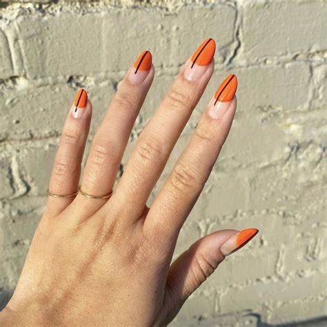 26 Orange And Black Nail Designs You Can Wear All Season