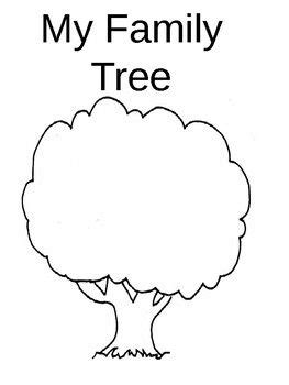 A family tree worksheet containing two pages. One page is the tree and ...