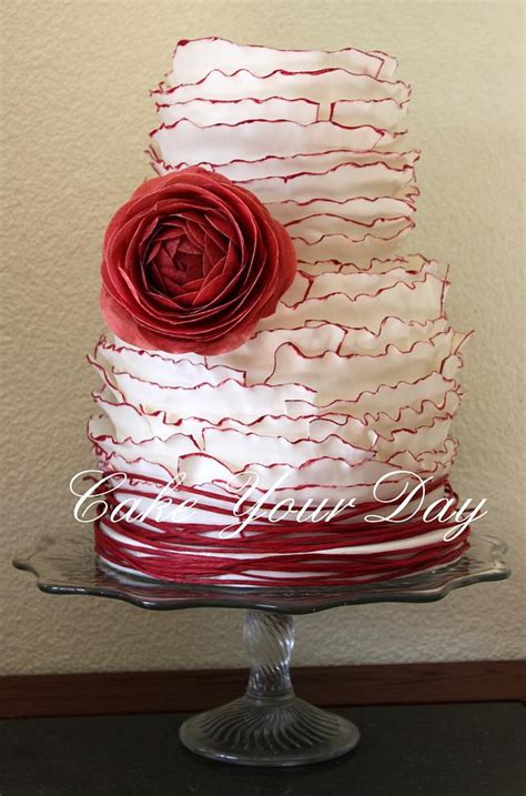 Ruffles Wedding Cake Decorated Cake By Cake Your Day Cakesdecor