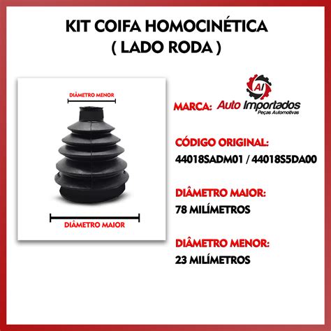 Kit Coifa Borracha Graxa Abra Adeira Homocin Tica Lado Roda Honda New