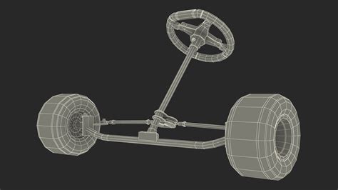 Kart Front Steering Wheel Axle D Model Ds Blend C D Fbx