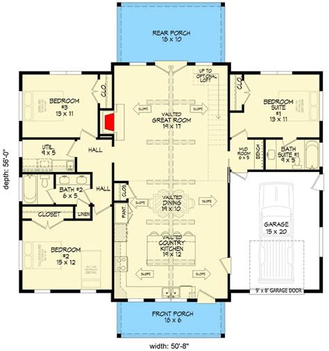 Plan Vr Bed Barndominium House Plan With Vaulted And Beamed