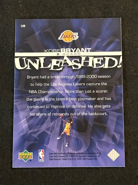 Lot Ud Unleashed Kobe Bryant Insert