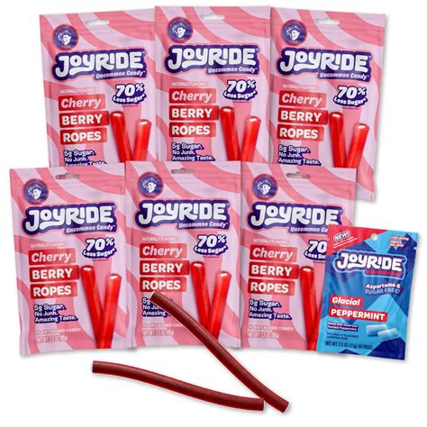Amazon.com : JOYRIDE Cherry Berry Ropes - 3.5 oz 6-Pack Bundle with 2