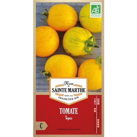 Semences Tomate Topaz Bio 50 Graines Ferme De Sainte Marthe