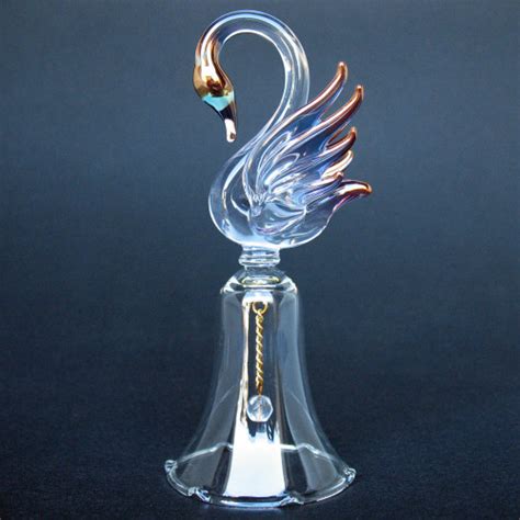 Swan Bell Hand Blown Glass Prochaska Gallery