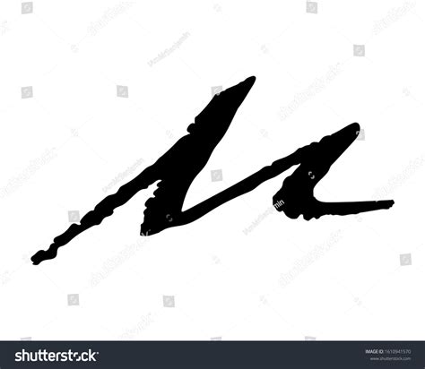 Cursive Art Style M Logo Stock Illustration 1610941570 | Shutterstock