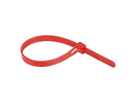 Reusable Cable Ties 250mmx74mm Adjustable Nylon Zip Ties Wraps Red