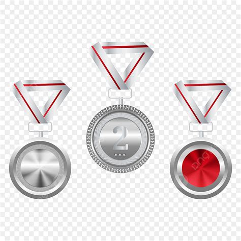 Second Medal Vector Hd Png Images Silver Medal Set For The Second