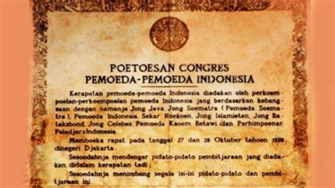 Sejarah Sumpah Pemuda 28 Oktober 1928, Organisasi Pemuda di Indonesia, Lengkap Isi Teks dan ...