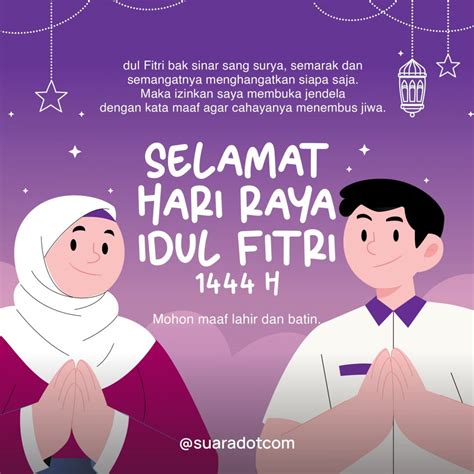 10 Gambar Ucapan Idul Fitri 1444 H Download Gratis Bisa Jadi Kartu Lebaran