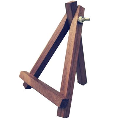 Black Walnut Wooden Mini Tripod Display Stand Feelt