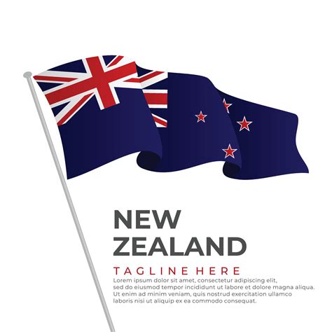 Template vector New Zealand flag modern design 21625845 Vector Art at ...