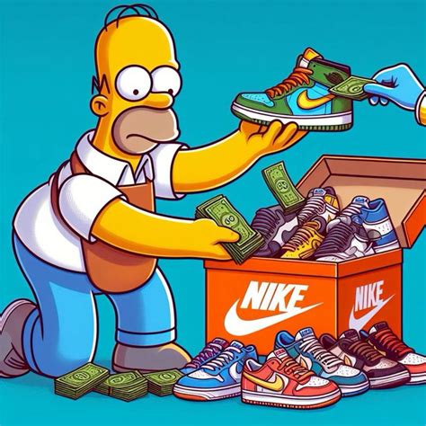 Homer Simpson Reseller Nike Meme In 2024 Simpsons Cartoon Homer