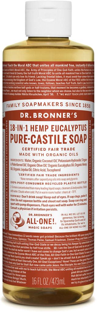 Dr Bronners Pure Castile Liquid Soap Florissana