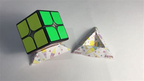 Easy Origami Rubiks Cube Stand Bryans Art Youtube