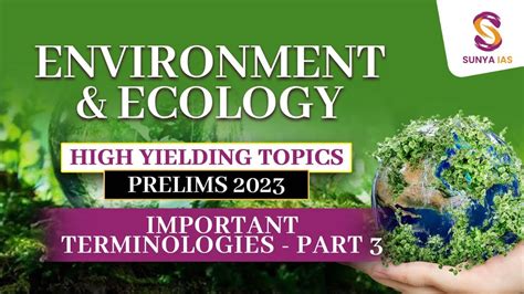 Environment Ecology Important Terminologies Part High Yielding