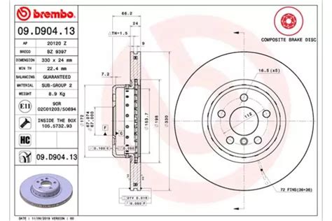 Tarcza Hamulcowa BREMBO 09 D904 13 Z Przodu Sklep IParts Pl