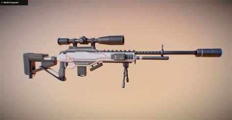 3D model Futuristic Sniper Rifle VR / AR / low-poly | CGTrader