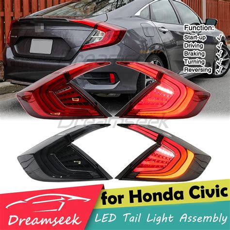 Luz Traseira LED Para Honda Civic Sedan 2016 2017 2018 2019 2020 21